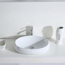 Eridanus Serie MALIE-B, Lavabo di Ceramica Bianco Lusso Lavandino Lavello Lavamano Lavabo da Appoggio Tondo Ovale Bacinella Lavandino Lavello per Bagno Casa Bidet Lavabo