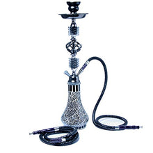 XJJY 22"Narghilè Set Doppio Tubo Narghilè, Vetro Narghilè Set Arabo Doppio Narghilè, Adatto per Famiglie, Hotel stranieri, Bar, Club, Hotel,Blu