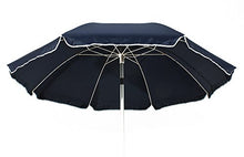 Ombrellone Alluminio 220 Camino Antivento Stecche FIberglass Spiaggia Mare Lido Blu