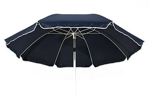 Ombrellone Alluminio 220 Camino Antivento Stecche FIberglass Spiaggia Mare Lido Blu
