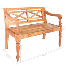 vidaXL Legno Massello di Mogano Panca Batavia Marrone Chiaro Panchina Esterni