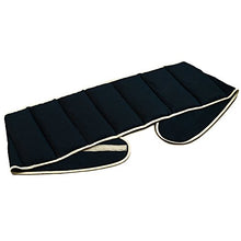 Cuscino termico con cintura, noccioli di ciliegia. Lunghezza totale: 135cm, blu scuro. Caldo e freddo - microonde, forno e frigorifero