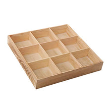 #N/A/a Organizzatore del Cassetto del Vassoio di Immagazzinaggio della Scrivania della Scatola di Legno Solido per I Cosmetici dei Gioielli - 10x10x4.7 Centimetri 9 Griglie