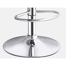 Sgabello da bar, seggiolone regolabile da 60 cm a 80 cm, poltrona girevole a 360 °, aspetto in finta pelle di coccodrillo, con poggiapiedi/bianca / 60cm / 80cm