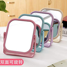Portatile desktop rotondo specchio ragazza trucco specchio studente tenuto in mano bifacciale specchio retroilluminato signore bellezza trucco specchio A2