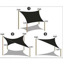 BJH Tenda Rettangolare in Tela Impermeabile per terrazze a Vela, con Corda 95% UV-Adatto per Prato da Giardino per terrazze