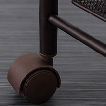 LYM &ripiano di stoccaggio Mensole da Cucina, 3 Strati Multifunzione Ruote da Terra Mobile Scaffale Ripiani Finitura Bagagli -Black Scaffale di Finitura