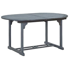 Tidyard Set 5/7 pz da Pranzo da Giardino in Legno Massello di Acacia Grigio,Set Tavolo e Sedie da Giardino per Esterno in Legno,Set Tavolo Estensibile Allongabile e 4/6 Sedie da Giardino in Legno