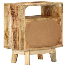 vidaXL Comodino 40x30x50 cm in Legno di Mango Grezzo