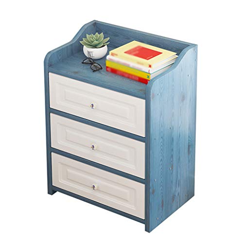 Comodini Decorazione Stabile Household Addensare Assemblea Soggiorno Camera Bagno Locker Tre pompaggio Corridoio Studio Multifunzione 38X30X60cm MUMUJIN (Color : Blue)