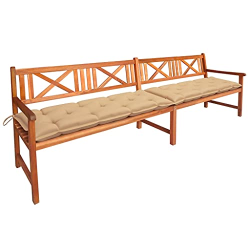 vidaXL Panca da Giardino con Cuscini 240 cm in Massello di Acacia