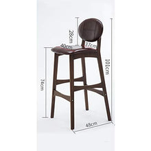 WDX- Sgabello da Bar Creativo Bar Sedia Schienale Sedia in Legno massello Confortevole (Color : C)