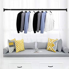 WKDZ Punch-Libera Closet Rod 30-45,2 Hanger Multifunzione inch Stelo Semplice: Armadi scarpiere Bagno Cucina, Nero