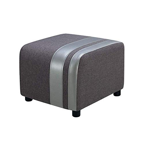 JINFAN Sgabello di Stoccaggio, Poggiapiedi per Esterni Rotondi Verde Erba Ottomano Art Outdoor per Adulti Patio Terrazza Veranda Cortile Giardino,Gray