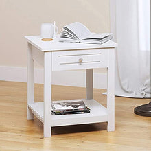 PIVFEDQX Mobili Tavolino, Comodino Bianco Comodino Comodino Camera da Letto Set Organizer in Legno Armadio con cassetti