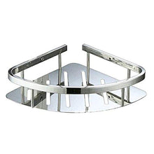 Luyshts Mensola angolare per vasca da bagno argento Mensola angolare da parete in acciaio inossidabile antiruggine Portaoggetti da bagno Portaoggetti Cestino, finitura lucida, Cucina Accessori da bagn