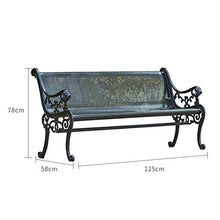 GaoF Panchine da Giardino in ghisa Metallica, panchine in Rete Metallica per terrazze da Giardino all'aperto, sedie da Giardino Decorative con Schienale e braccioli, per terrazze, terrazze e balconi