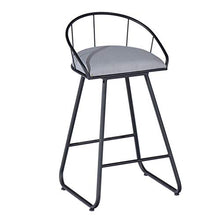 Sgabelli da bar cucina Sgabelli da bar Seggiolone per colazione con gambe in metallo Schienale del poggiapiedi per Cucina Sgabello da pub, Semplice design moderno in ferro - Carico massimo 200 kg