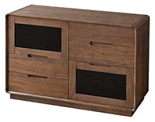 HLZY Armadio Laterale Accento, armadi da Cucina Black Walnut Buffet Armadio Server Console Table Ingresso Bagagli Cabinet Doors Mobile Bar Soggiorno-Pranzo