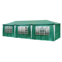 HG® Tenda a cupola per le feste, in polietilene, con staffe in acciaio, con 6 pannelli laterali e 2 ingressi, impermeabile, con 6 lati rimovibili