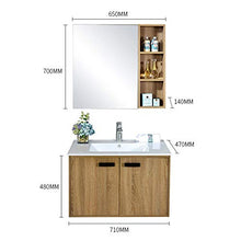 JIAGU Armadio per Il Bagno in Legno Multistrato Senza Laccato Cabinetto per lavabo Combinato per lavabo Combinato (Color : Brown, Size : 47x71x48cm)