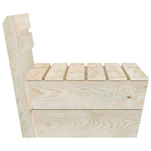 Tidyard 2 pz Set Divano Pallet da Giardino con Tavolino in Legno di Abete Impregnato,Poltrona da Giardino per Esterno in Legno con Tavolino,Poltrona Divano in Legno da Esterno