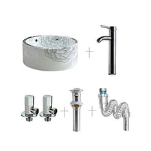 Yxx max -Lavabo Turno Bagno in Ceramica di Lavaggio Bowl, controsoffitto del dispersore del Bacino, Art Bacino casa igienici Bagno (41.5x17cm) Lavandino del lavabo