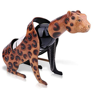 QqHAO Arredamento per la casa, Leone leopardwine Rack Metallo Ferro battuto Ornamenti Artigianato e Regali, per Soggiorno, Sala da Pranzo, Studio, corridoio,B