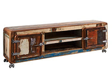 MASSIVMOEBEL24.DE FREEZY #32 Mobile TV in Legno Riciclato - Laccato/multicolorato 180x45x42