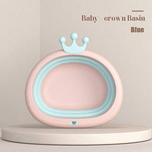 HYISHION Bacino Pieghevole Ciondolo lavabo Pieghevole del Bambino di plastica casa Bagno Ecologico Pieghevole Secchio Bambino lavabo, Blu, Cina SKYJIE (Color : Blue)