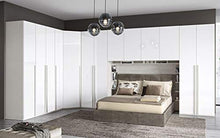 Dafne Italian Design Ponte a 6 Ante. Frassinato Nuvola, Bianco Lucido. - Non Comprende Il Letto (cm. 308 x 56 x 246h)