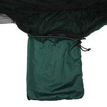 FastUU Set di amache sospese, Amaca Girevole Portatile Robusta zanzariera da Campeggio sicura con baldacchino, buona capacità portante per Viaggi, Giardino, Cortile(Verde Militare)