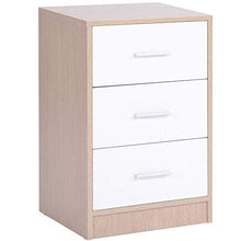 H-CAR Cassettiera Cassettiera Camera da Letto 3 Cassetti Comodino Bianco Comodino in Legno Armadio Organizer per Camera da Letto Bagno Soggiorno