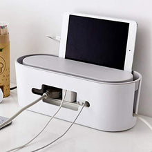 KIOPS Router E Cavi Gestione Scatola | Non più surriscaldamento | Consenti connessione WiFi Passa Attraverso Grande capacità con multicompartimento | Bianca