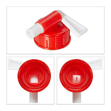 Relaxdays Tanica Pieghevole, Set 4 Contenitori, Rubinetto,Coperchio Svitabile, Manico, BPA-Free, 10 L, Trasparente/Rosso