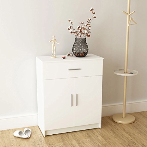 Credenza in Truciolato 71x35x88 cm Bianca