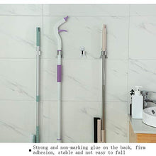 ZXCASDF Sorriso Forma Forte E Seamless Pasta Mop Clip in Bagno Toilette Antiscivolo E Gancio Supporto Impermeabile Non Perforata Mop Hanger Scopa,Grigio