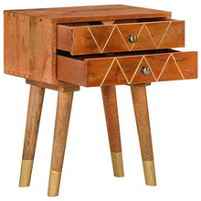 vidaXL Legno Massello di Mango Comodino Tavolino da Notte Armadietto per Letto Mobiletto per Camera da Letto Arredamento 40x30x58 cm