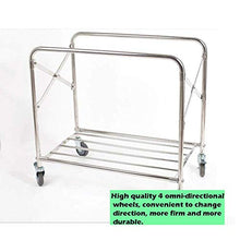 ZHFZD Carrello di Grandi Dimensioni in Metallo, Carrello di smistamento per bucato Pieghevole con Pratica Custodia per Hotel Portatile e Rotella Resistente (Colore: Blu Scuro)