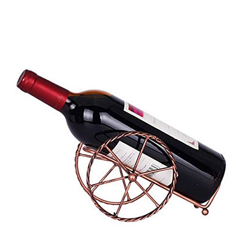 Cremagliera del vino Creativo Bike Wheels design Piccolo metallo tavolo bottiglia di vino stand Freestanding stoccaggio del vino del supporto della cremagliera barocco rame dell'annata di colore del v
