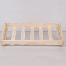 Wine Rack Fyxd Legno Grezzo cremagliera di Vino Ornamento portabottiglie in Legno massello espositore Vino armadietto Vino 6 Bottiglie Regalo del papà