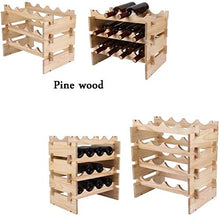 Classico Multistrato naturale Pine Free Standing vino del supporto rack con bagagli il basamento dell'organizzatore controsoffitto impilabile Wine Rack Bottle Holder modulare Casalinghi Decorazione fo