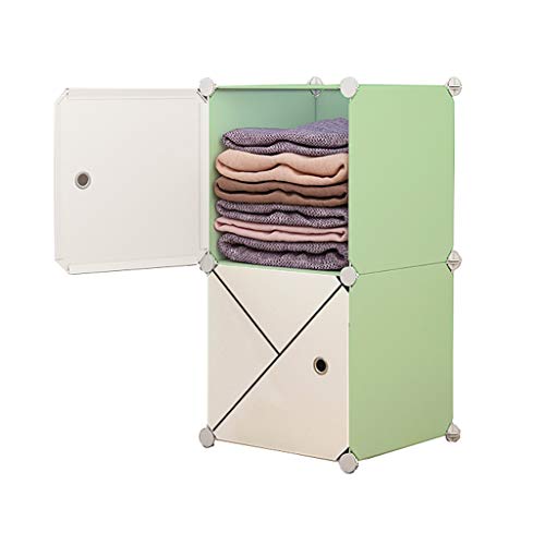 Locker Noleggio Home Camera di Plastica Armadio Armadio Rimovibili Organizer Armadio di Immagazzinaggio di Vestiti Scaffalature Dormitorio Verde MUMUJIN (Size : 39X37X75CM)