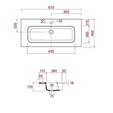 Bagno Italia mobile arredo bagno 60 cm 2 ante bianco, rovere chiaro, rovere scuro o grigio lavabo in ceramica specchio incluso