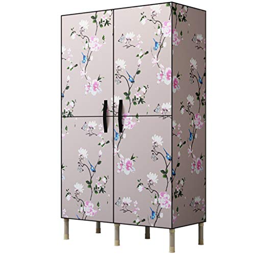 XuQinQin Armadio, Panni for Il Montaggio Armadio Panno Armadio Guardaroba Semplice Tubo di Acciaio di Rinforzo Bold Governo di immagazzinaggio Colore 4 Facoltativo Armadio (Color : B)