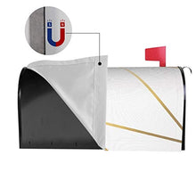 Copertura magnetica per cassetta delle lettere in oro bianco per decorazione da giardino, dimensioni standard 51 x 45 cm