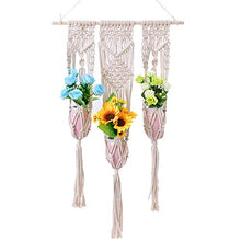 MICROSHE Macrame Plant Hanging Planter Macrame Plant Hanger - Hanging Plant Holder - Eco-Friendly Cotton Rope Hanging Planter - per Piante da Interno e da Esterno (3 Pack)