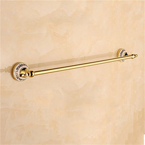 MBYW Portasciugamani Moderno Minimalista Portasciugamani Elegante per Il Bagno di Moda Portasciugamani in Porcellana Blu e Bianca con portacandele in Ottone Placcato Oro Antico