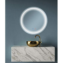 Specchio luminoso a LED, specchio luminoso intelligente, specchio rotondo, specchio da bagno, specchio da bagno a parete, specchio intelligente con specchio antiappannamento lampada, 60 * 60 cm