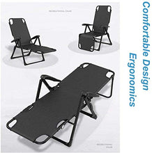 HaoLi Sedia da Giardino Resistente reclinabile | Reclinabile Pieghevole Oversize per Adulti | Sedie a Sdraio Portatili con Sdraio Sedie a gravità Zero Lay Flat Grey